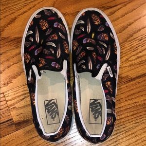 Feather Print Vans